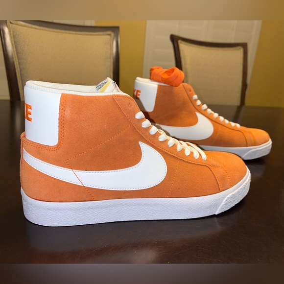 New Nike Blazer Mid SB Brick Orange White Sneaker Shoes Size US 9 - Picture 3 of 14